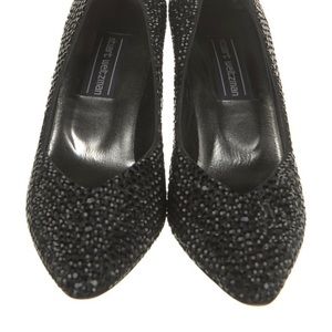 Stuart Weitzman, black sequin shoes, size 10, run half size small.